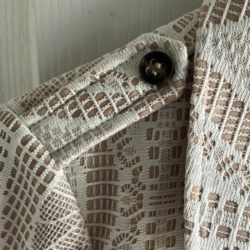 Pixley pink/cream lace pattern blazer M - Picture 4 of 8